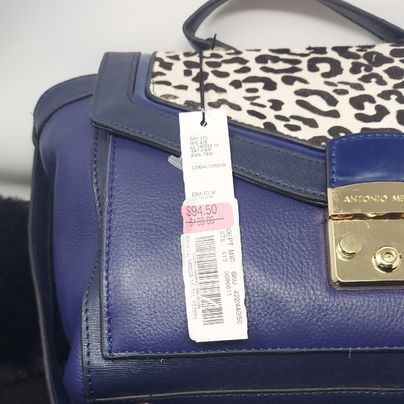 Stylish Blue and Animal Print Women's Bag - Picture 5 of 10